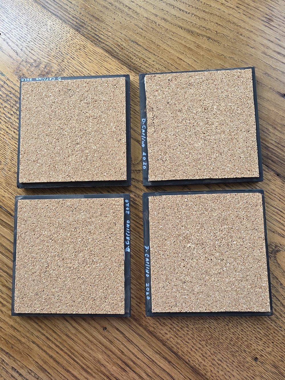 🔥Ceramic Tile Coasters Blue Floral Abstract Uniqie Home Art - Set Of 4 - Picture 2 of 2